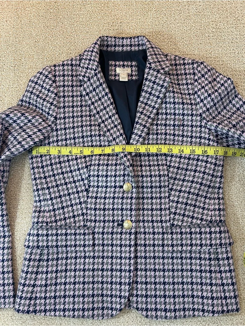 J Crew Houndstooth Blazer Size 4
